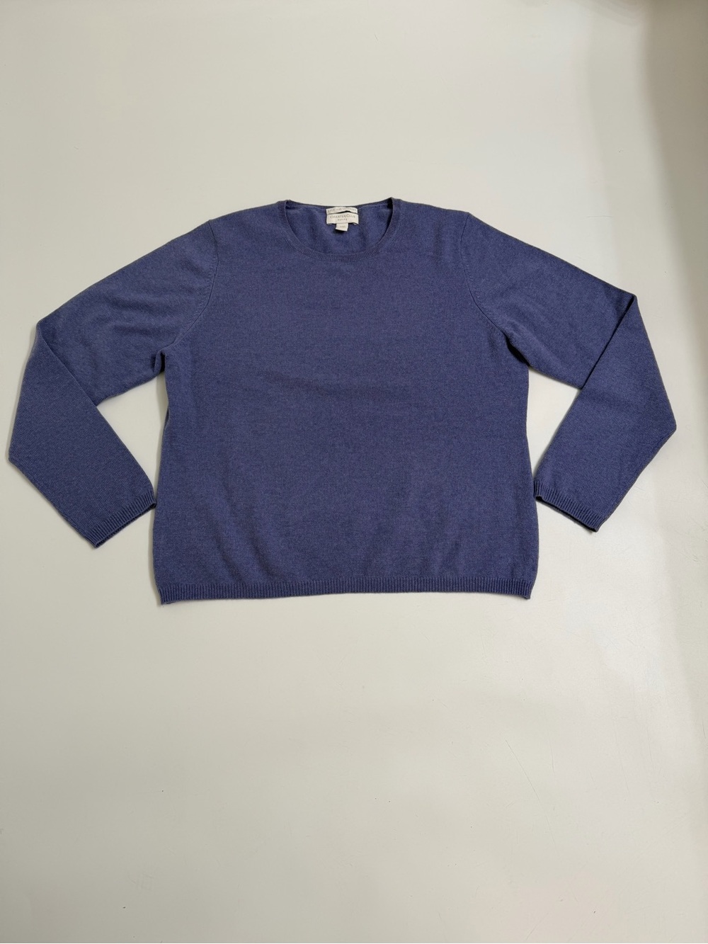 Charter Club 100% Cashmere Sweater Petite Medium Periwinkle Blue Luxury Knit